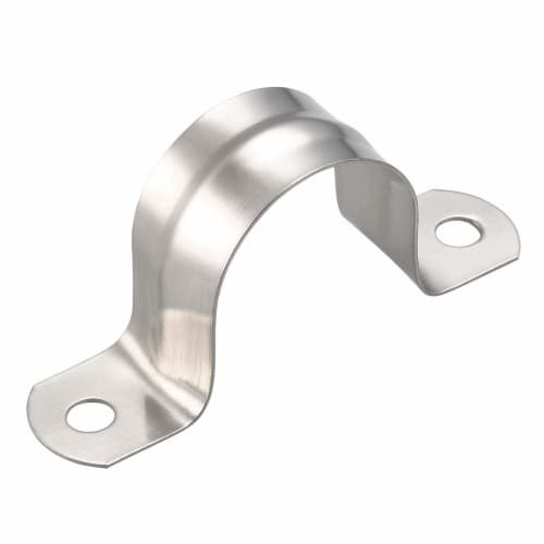 uxcell Saddle Bands, Pipe Fixing Brackets, 10-Piece Set, 32mm, 2-Hole, U-Shaped, 304 Stainless Steel, for Single Tube Pipes, Silver