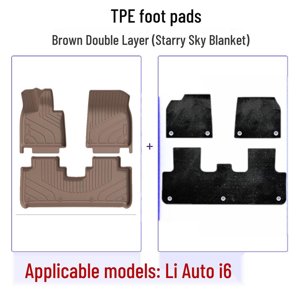 Ideal I6 Car Floor Mats & Trunk Mat - TPE Black, Fits 25 Models