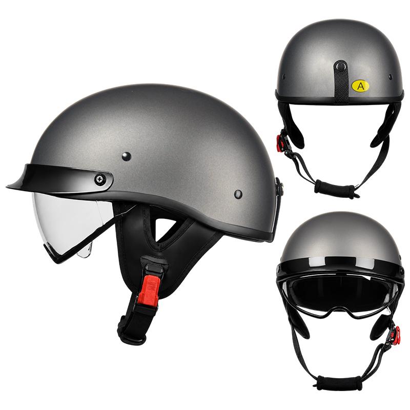 High Quality Motorcycle Helmets ABS Material Half Face Helmets Cycling Motorcycle Helmet Detachable Cotton Lining Wholesale