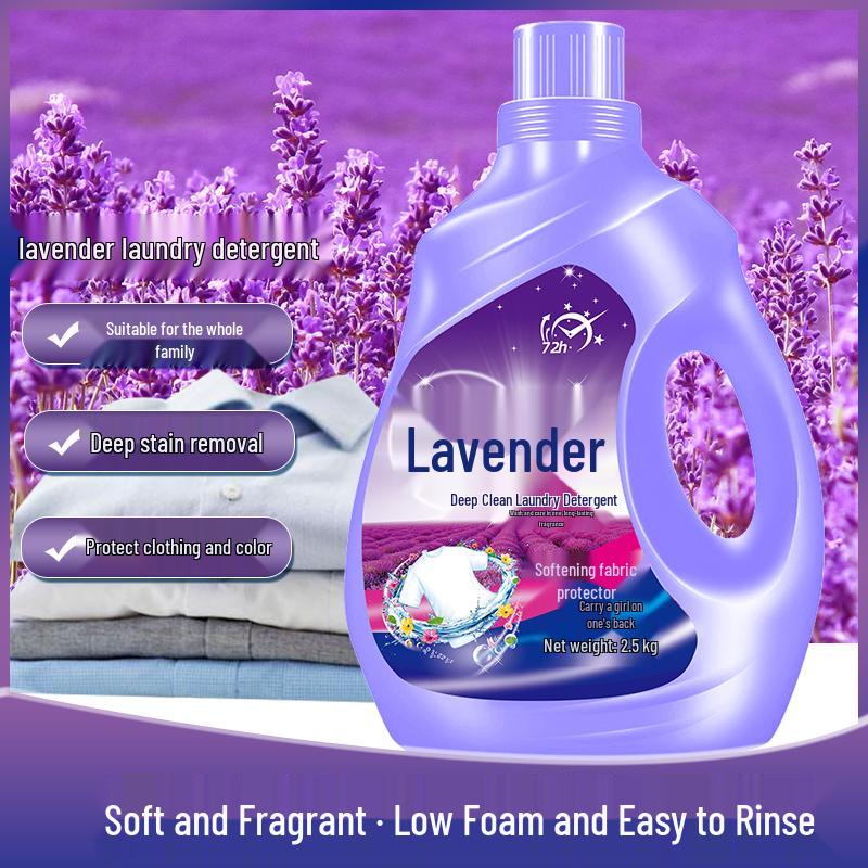 Phosphorus-Free Lavender Laundry Detergent with Color Protection, Long-Lasting Fragrance, Deep Clean, Stain, and Spot Removal - Family Size