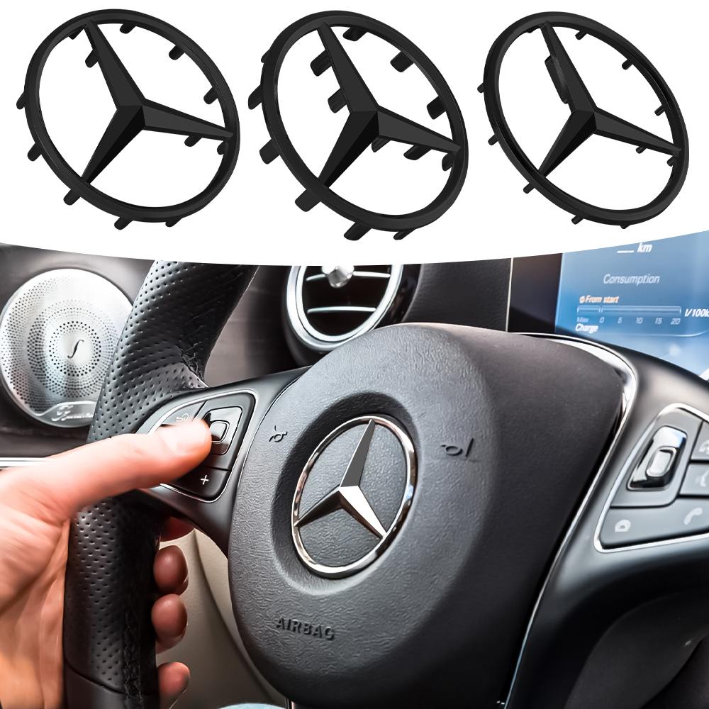 ABS 52mm 57mm Car Steering Wheel Logo Badge For Mercedes Benz C E S Series CLA CLS W212 W205 W204 Emblem Styling Accessories