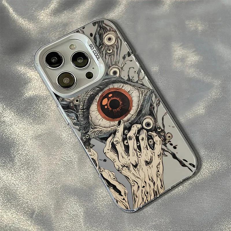 Spooky Scary Red Eye Laser Phone Case For  14T 14 13T 12T 13 12 11 Lite 5G NE 12X 12S POCO F5 X5 X6 M6 Pro Anti-fall Cover