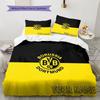 Borussia Custom Name Pattern Bedding,Quilt Set Quilt Cover Pillowcase Home Birthday Gift(1 * Duvet Cover + 2 * Pillowcase, Without Core)