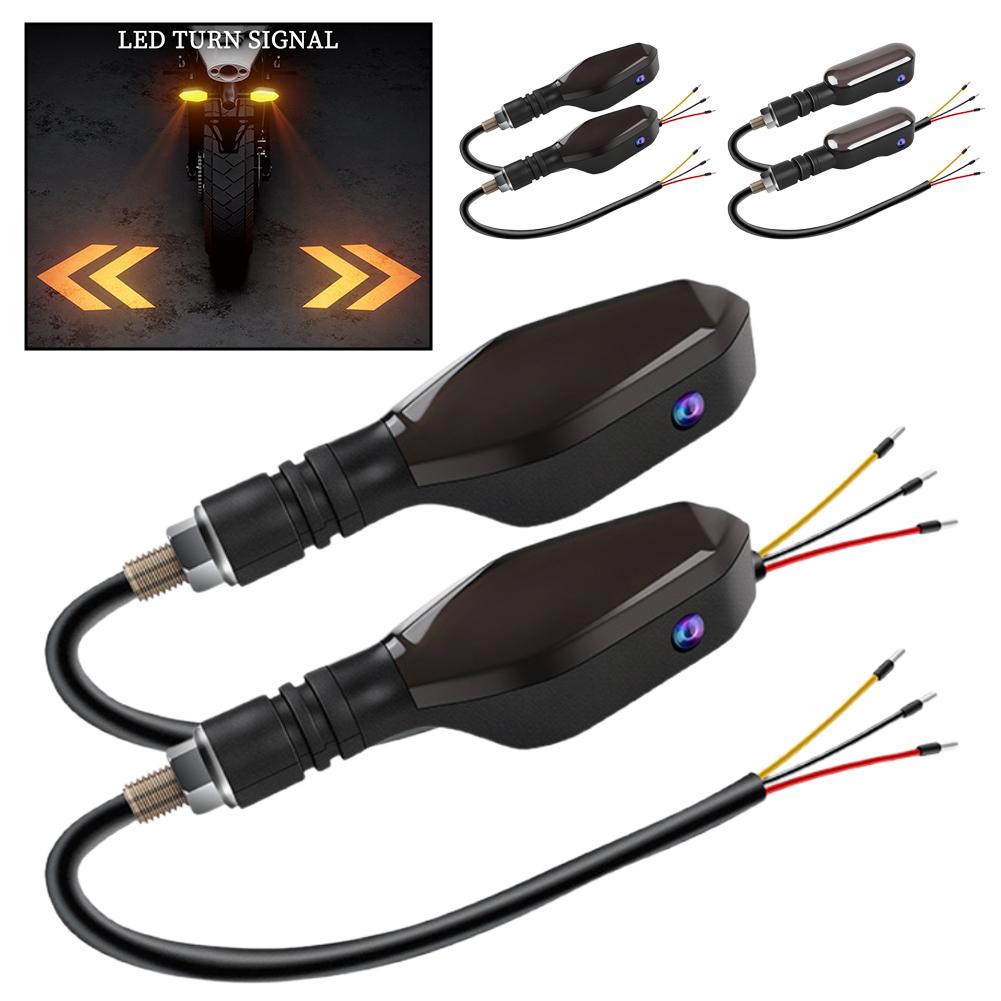 New Tech Motorcycle Projection Turn Signal Lamp Color Lights Sequential Universal Running Projection Light Flash Indicator I9g3