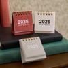 2026 Mini Desk Calendar Jan.2026-Dec.2026 12 Monthly Planner Small Standing Flip Calendar with Twin-Wire Binding for Home Office