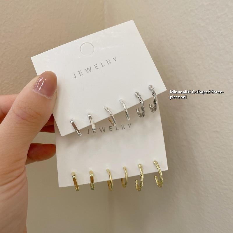 6Pcs/Set Simple Zircon Huggie Hoop Earrings For Women Silver Color Tiny Round Circle Punk Unisex Rock Earring Jewelry Gifts