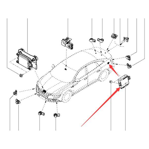 259908951R: Reversing Radar Control Module for Renault Koleos II QM