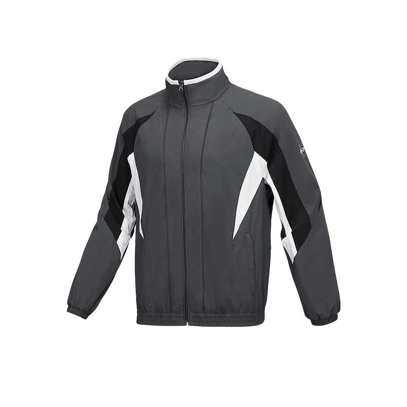 Skechers Casual Sports Series Windproof Stand Collar Zipper Long Sleeve Jacket Men jackets Oyster-Black P424M084-02KY M