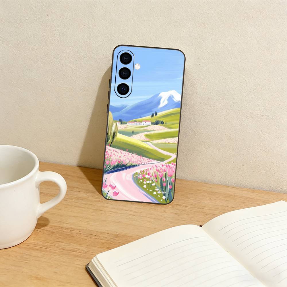 Spring Aesthetics  Phone Case For Samsung Galaxy A73,A72,A71,A70,A53,A52,A51,Others Soft Black Cover