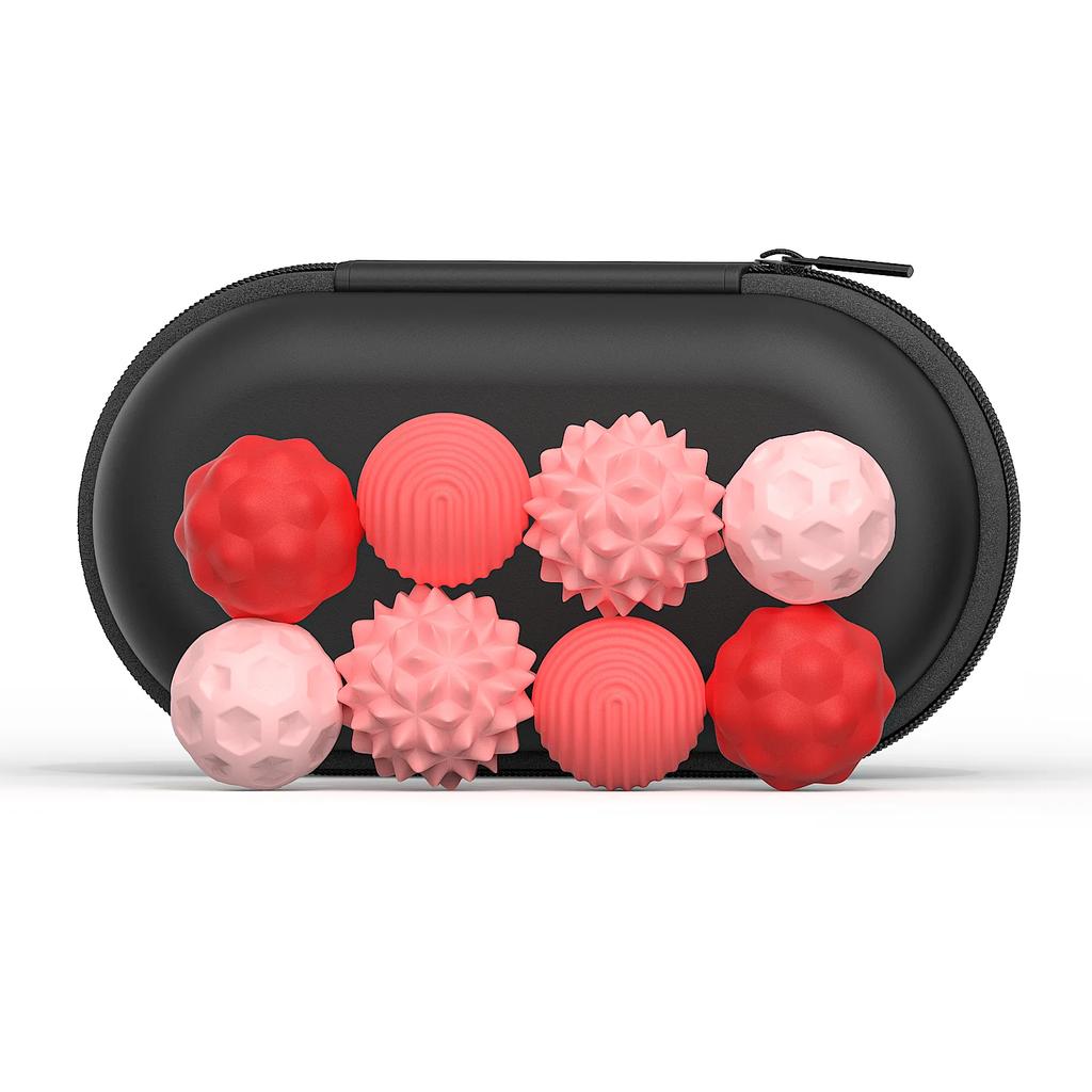 Magnetic Sensory Silicone Ball Hand Touch Ball Soft Massage Training Raised Point Waist and Back Foot Massage Ball 4/8 Pieces