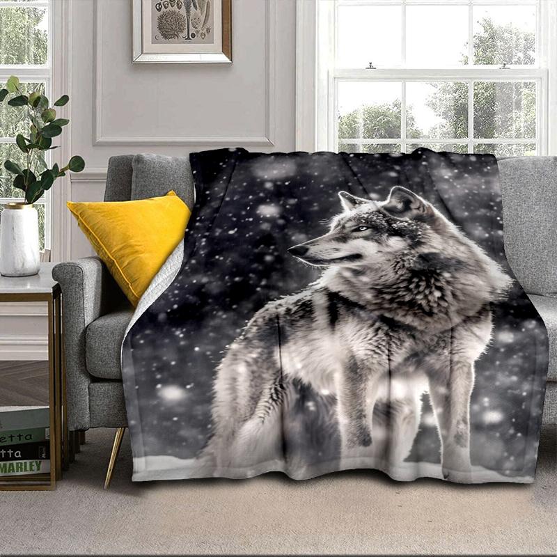 Wolf In The Garden Blanket Flannel Blanket Throw Blanket Sofa Cover Blanket Soft Premium Blanket Picnic Blanket Tv Blanket Gifts