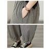 DIMANAF 2026 Plus Size Pants Suits Women Sets Suits Summer Vintage Loose Tops Shirts Long Pants Cotton Linen Casual Black