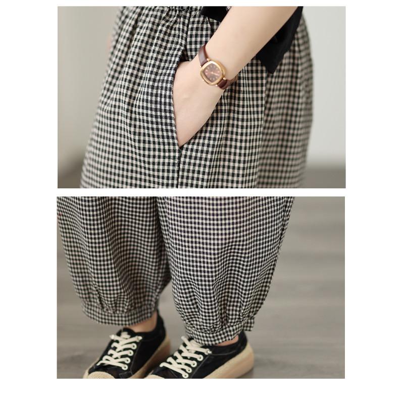 DIMANAF 2026 Plus Size Pants Suits Women Sets Suits Summer Vintage Loose Tops Shirts Long Pants Cotton Linen Casual Black