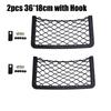 Black Multi Size Car Organizer Net Pocket Car Net Bag Phone Holder Rack Storage Mesh For Car Caravan Motorhome 42x21cm 36x18cm