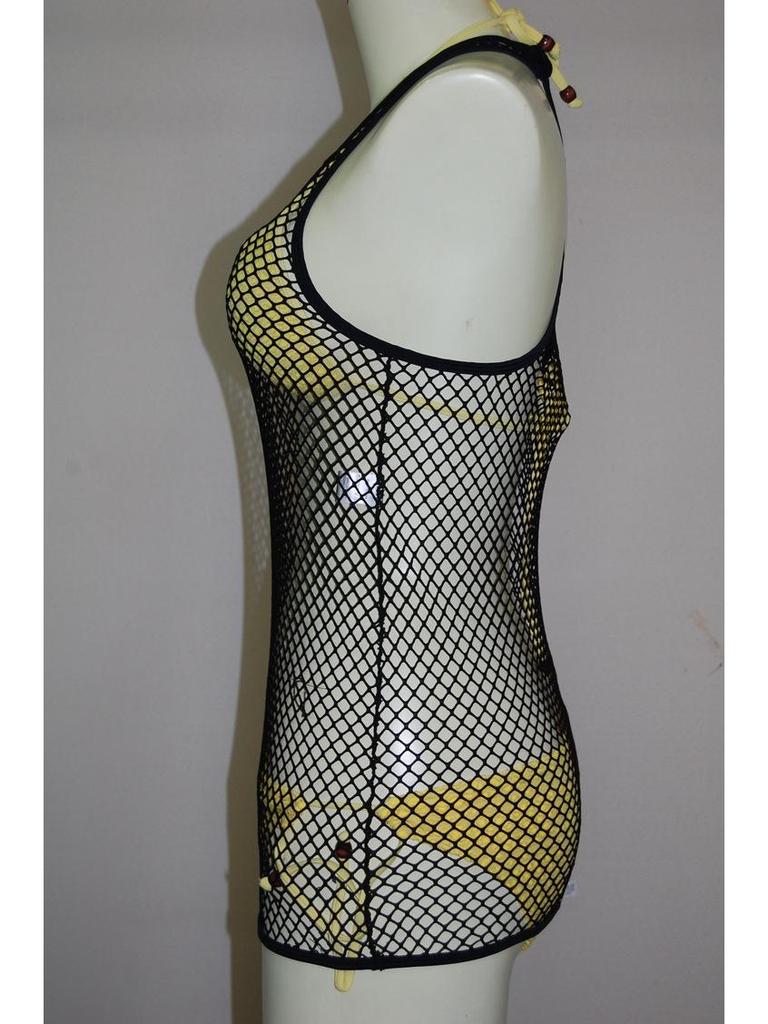 Versatile Mesh Beachwear Cover-up Swimsuit – Trendy Sun Protection 185001