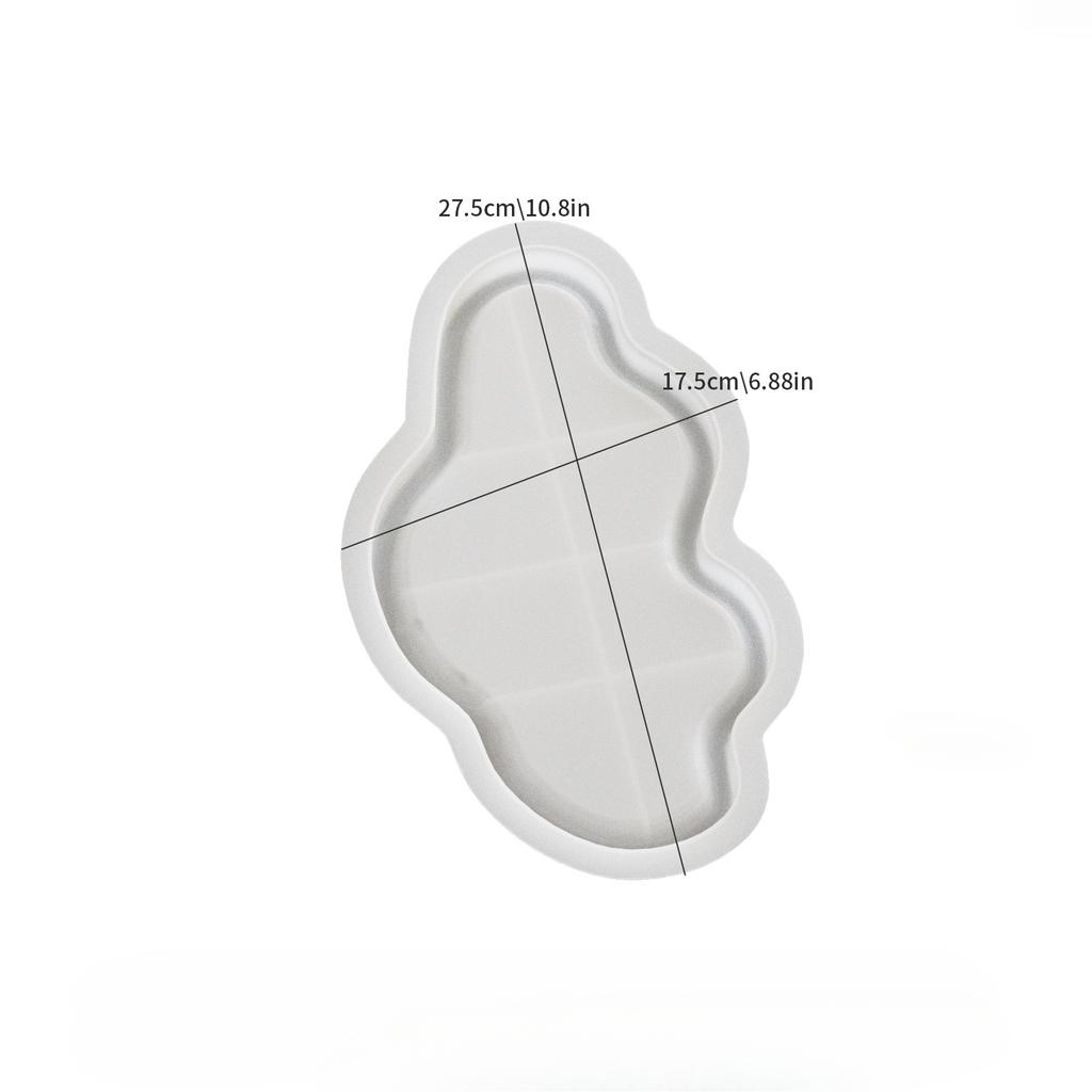 DIY pryskyřičná forma, forma na cement/sádru, nepravidelná, forma na podnos, talíř a misku, šperkovnici, silikonová forma