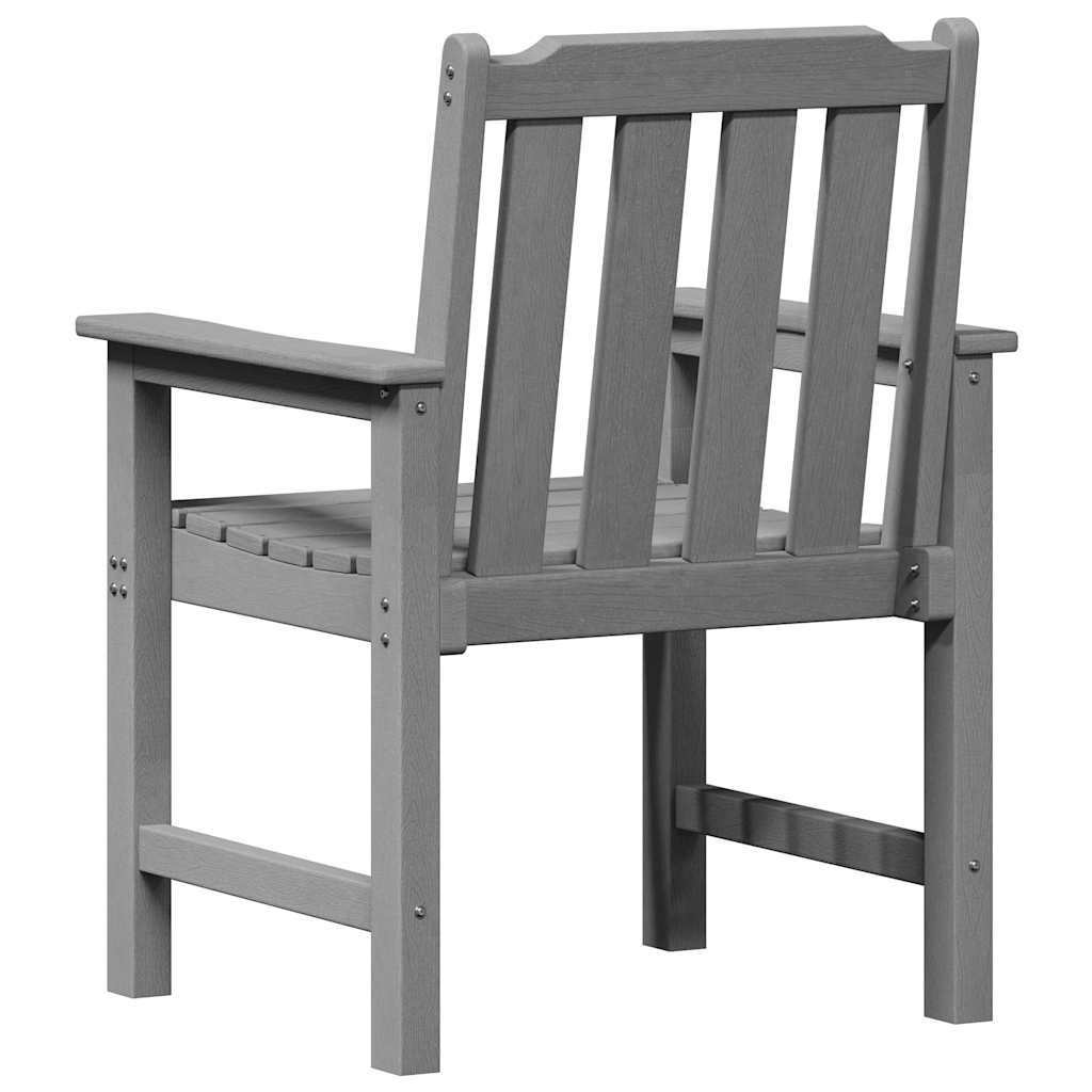 Garden Chair 4 Pcs Light Grey 65.5 X 59 X 88 Cm Polyethylene
