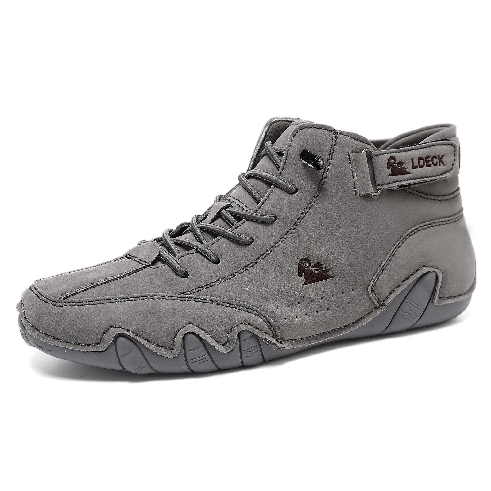 

Customized LDECK large size octopus men s shoes high top men s sports and leisure shoes top leather Martin boots 36