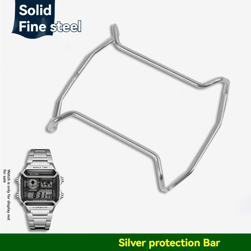 

AE1200 bumper Stainless For Casio 3299 AE-1200 anti-collision metal protection bar watch metal accessories Multiple colors For AE1200 серебряный