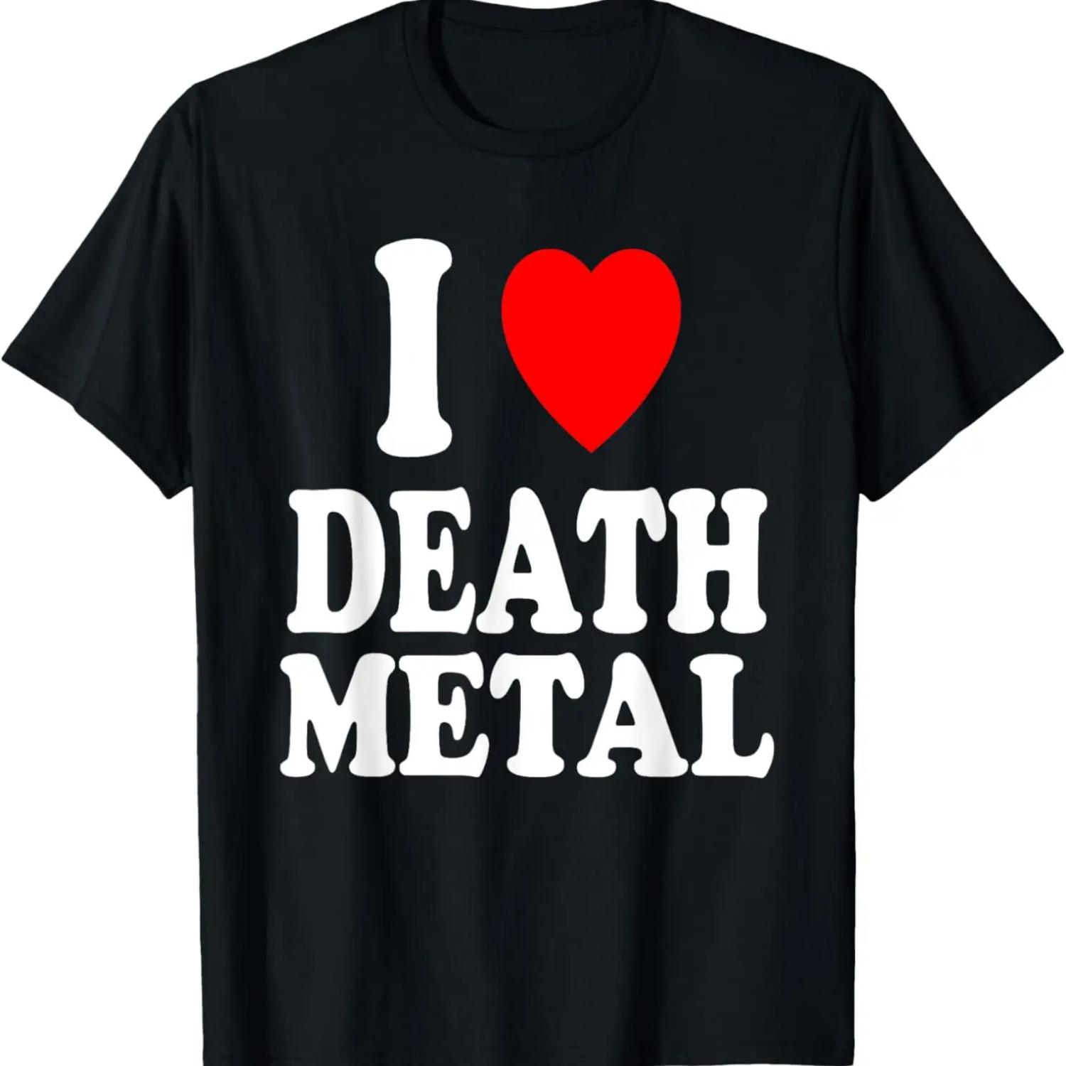 Я Сердце (Любить) Музыкальная футболка Death Metal Rock Moshpit Hardcore S