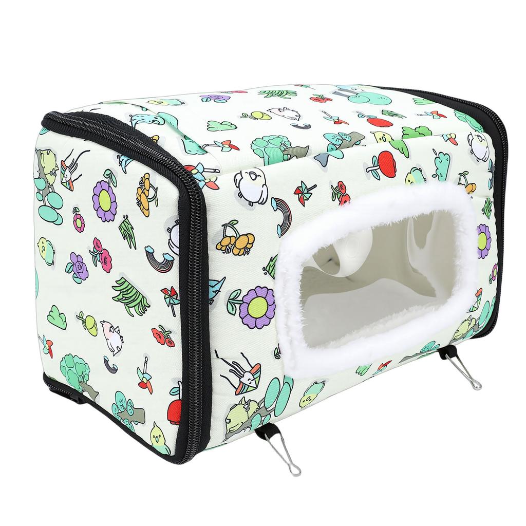 Winter Warm Bird House Cotton Hanging Hammock Bird Sleeping Bed Cage for Budgies Parakeets Cockatiels L