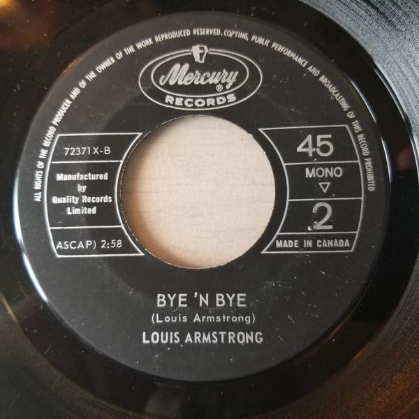 

7inch Record LOUIS ARMSTRONG - Faith 72371X Mercury 1964 Canada Jazz Used