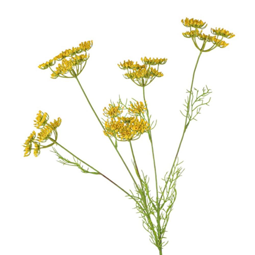 Beautiful Artificial Lace Flower Branch 5 Head Simulated Green Plants Outdoor Garden Decor