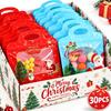 Christmas Self Sealing Gift Handbags Cartoon Santa Claus Snowman Pattern Snack Bag Candy Cookie Packaging Pouch Party Supplies