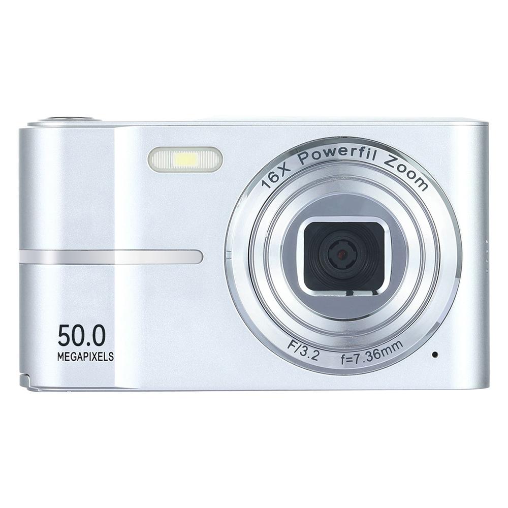 

M03 2.4 Inch Digital Camera Retro CCD Camera Mini HD Video Recorder with 32G TF Card+Card Reader Silver