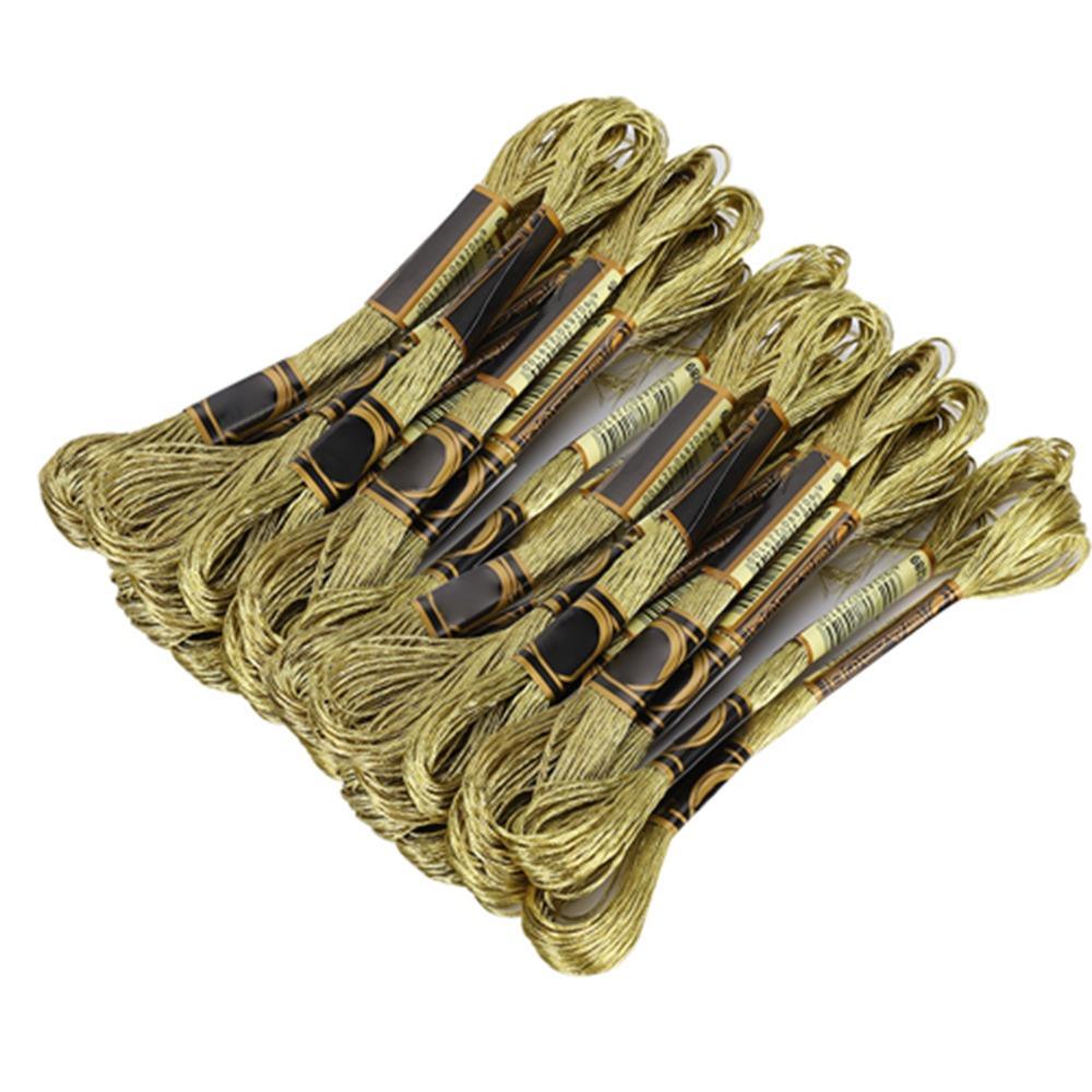 24pcs Glossy Cross-Stitch Thread Braided Metallic Embroidery Thread Clothing Decoration