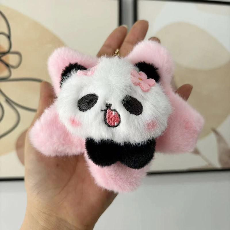 Creative Sunflower Panda Plush Toy Adorable Keychain Soft Stuffed Animal Gift 10-15cm