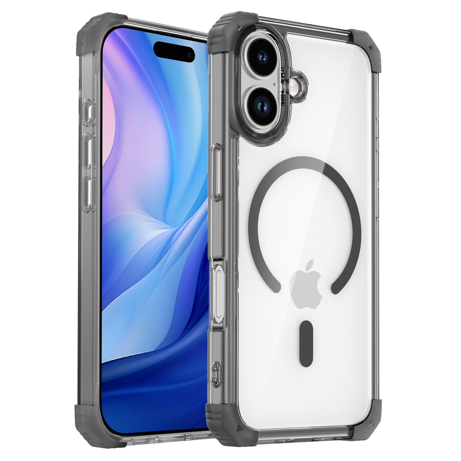 

For iPhone 17 Case Compatible with Magsafe TPU + PC Clear Phone Cover