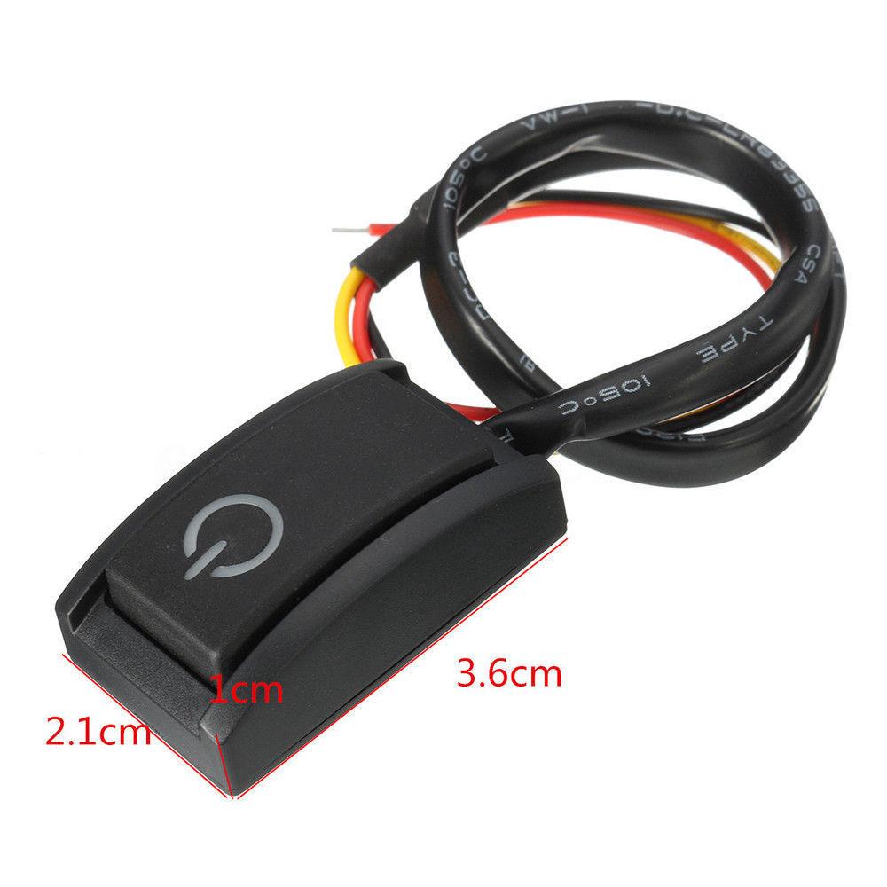 High Quality New Switches Button Switch Latching ON/OFF Plastic 3.6*2.1*1cm Button Car DC12V Kit LED Light Set Switches4
