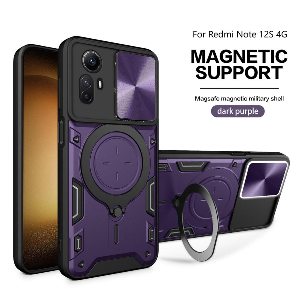 Magsafe Magnetic Camera protection case for Redmi Note 12 Pro Plus 11Pro 10Pro 12s 11s Armor Hybrid Metal Ring Back Cover