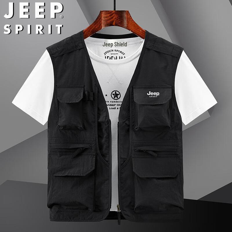 JEEP SPIRIT Men's Multi-Pocket Vest Jacket