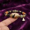 Cute Halloween Themed Gift Stretch Beaded Bracelet with Box, Black Cat Pumpkin Ghost Stylish Wrist Accessory for Parties Crow Witch Hat/Moon