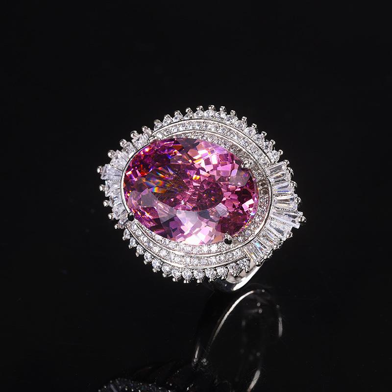 Jewelry Simulation Bird'S Nest Cut Color Treasure High-End Jewelry Set Main Stone 15 * 20-13 * 18