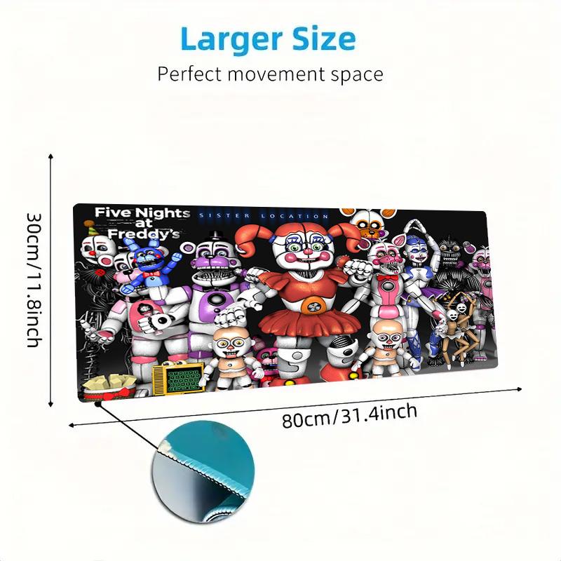 Freddy Nights Color Mouse Pad Large Gaming Table Cushion Non-slip Laptop Tablet Big Mousepad XXL Mat Mini PC Playmat With Lock edge