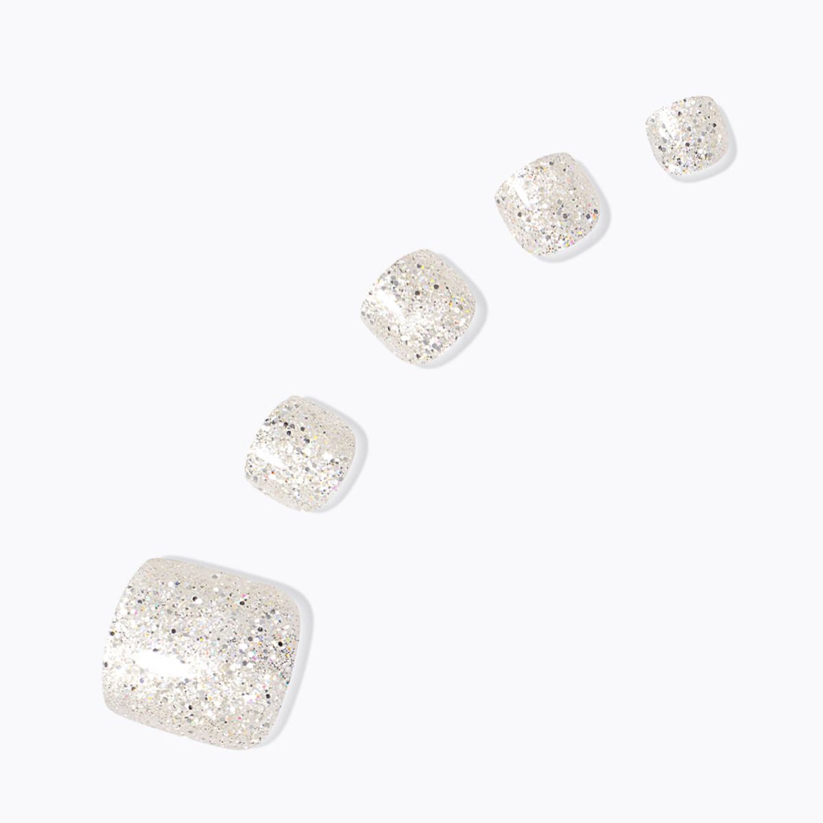 Magic Press Pedicure Silver Sparkle