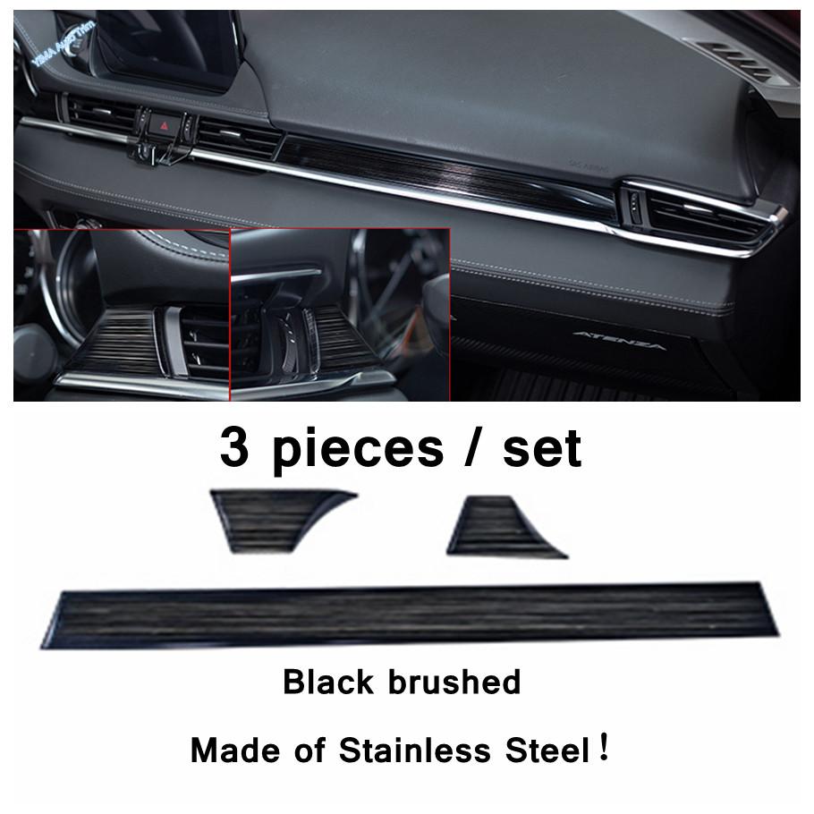 Black Brushed Window Lift Button / Door Handle Bowl / Gear Shift Box Decor Panel Cover Trim For Mazda 6  - 2024 Accessories