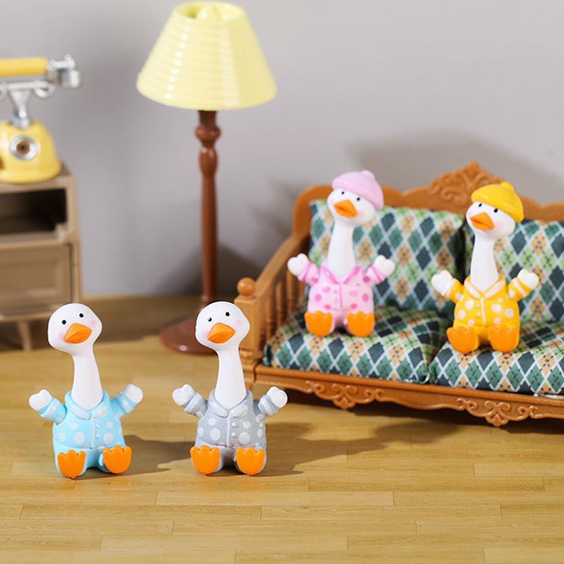 Design Canard Heureux, Ornement de Bureau, Décoration d'Intérieur Paysage Miniature, Canard Mignon Pour Commande de Voiture