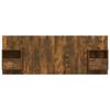 VidaXL Headboard with Cabinets Smoked Oak Engineered Wood 3115697