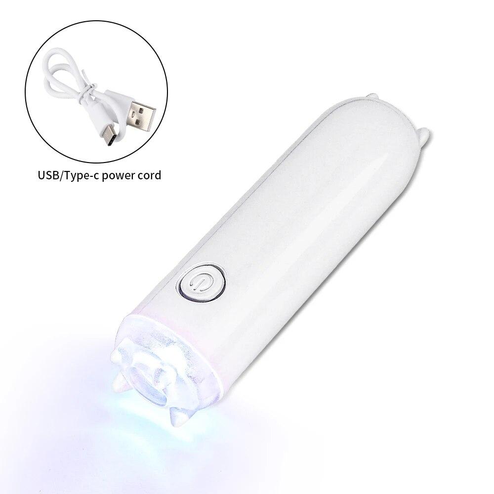 Mini Rechargeable Nail Dryer Portable Handheld Flashlight UV LED Lamp for Quick Dry All Gel Polish Manicure Light Nail Art Tools