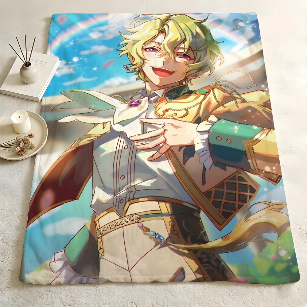 Anime E-Ensemble S-Stars Throw Flannel Blanket Skin Soft Suitable for Sofa Living Room Bed Travel and Gifts