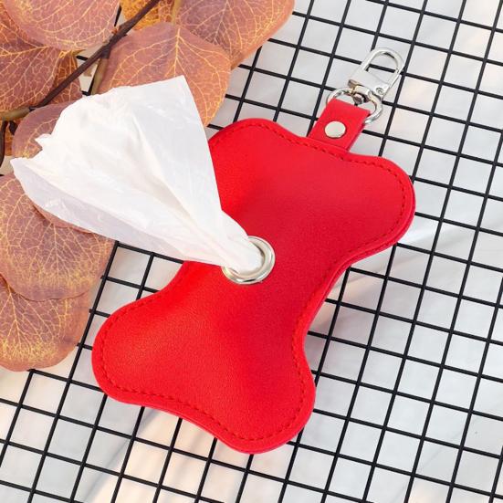 Suport pentru sac pentru caca pentru animale de companie Închidere cu fermoar Dozator de saci de gunoi pentru câini cu cârlig Organizator portabil pentru sac de gunoi pentru exterior