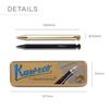 WOW Kaweco Mechanical Pencil Pen Case Personalization Available / Wrapping Message Card Special Gift (Black 0.7mm)