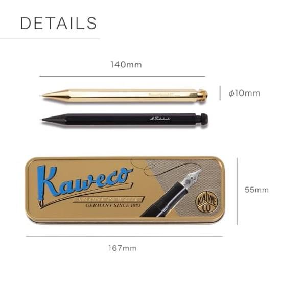 WOW Kaweco Mechanical Pencil Pen Case Personalization Available / Wrapping Message Card Special Gift (Black 0.7mm)