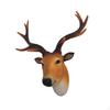 Deer Head Resin Sculpture Rustic Figurine Animal Statue Crafts Ornament for Office Farmhouse Home