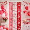 1×2 cm Valentine's Day Rain Curtain Romantic Party Curtain Wall Decor  Wedding Anniversary