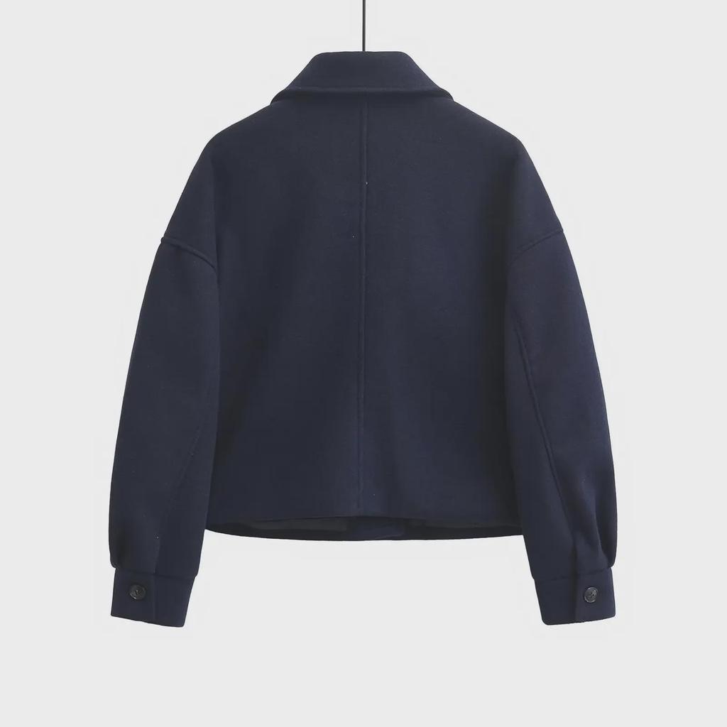 2024 Autumn/Winter European & American Women's Loose Woolen Coat